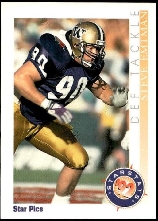 Steve Emtman #1 1992 Star Pics Football