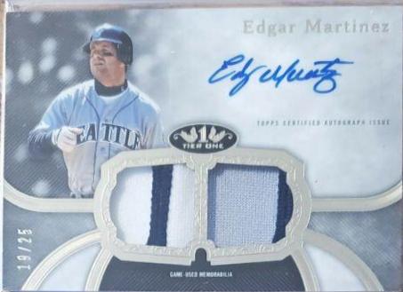 Edgar Martinez #TIADR-EM Baseball Cards 2020 Topps Tier One Autograph Relic