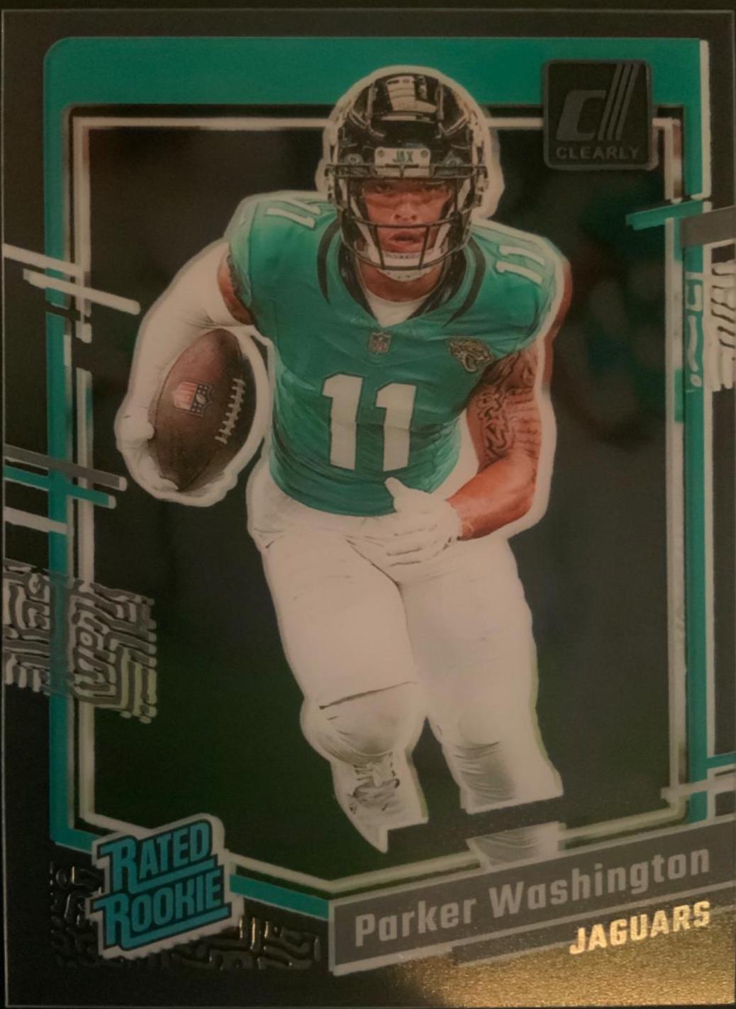 Parker Washington #77 Football Cards 2023 Clearly Donruss