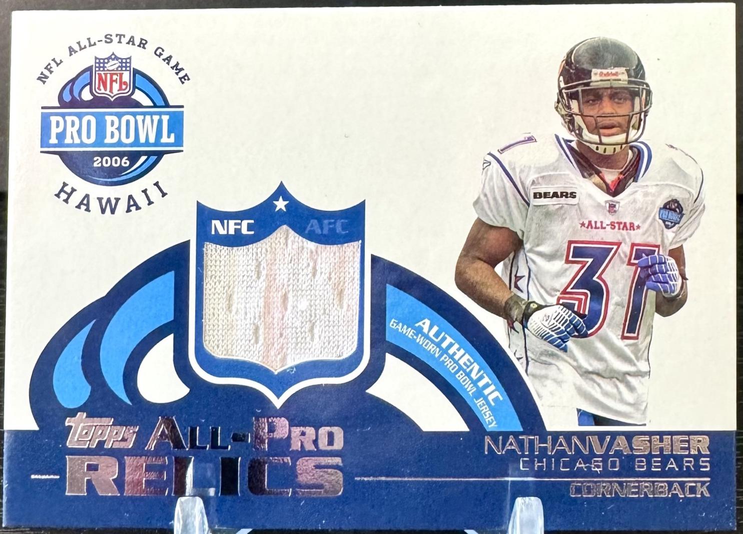 Nathan Vasher #AP-NV Football Cards 2006 Topps All Pro Relics