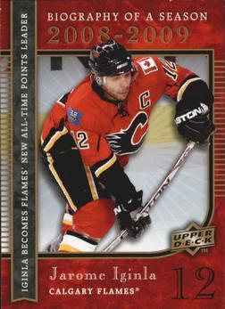 Jarome Iginla #BS27 2008-09 Upper Deck Hockey Biography of a Season