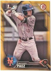 Michael Paez [Gold] #BD-115 Baseball Cards 2016 Bowman Draft Prices