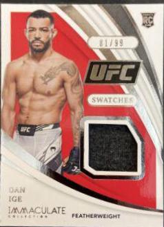 Dan Ige #S-DIG Ufc Cards 2021 Panini Immaculate UFC Swatches