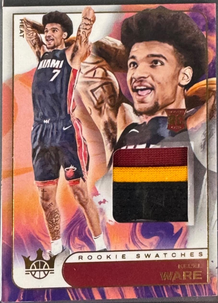 Kel'el Ware #RJS-KLL Basketball Cards 2024 Panini Court Kings Rookie Swatch