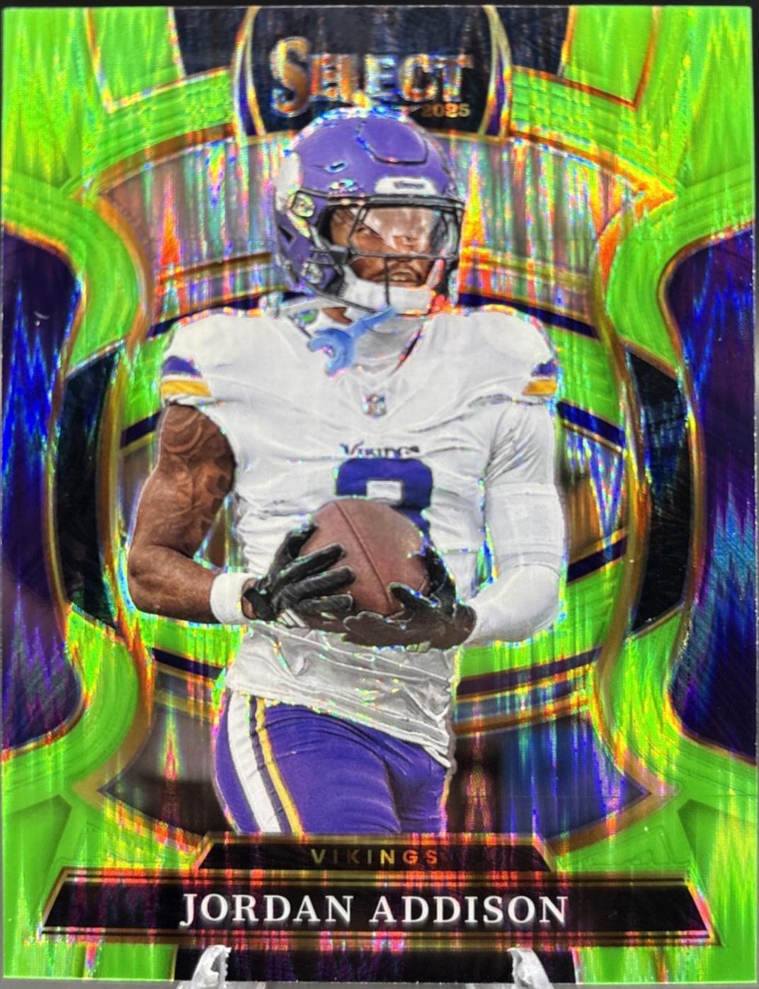 Jordan Addison [Black Green Prizm Shock] #65
