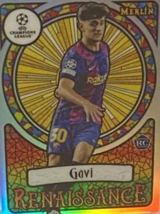 Gavi #R-8 Soccer Cards 2021 Topps Merlin Chrome UEFA Renaissance
