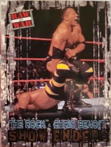 The Rock, Chris Benoit #100 Wrestling Cards 2001 Fleer WWF Raw Is War