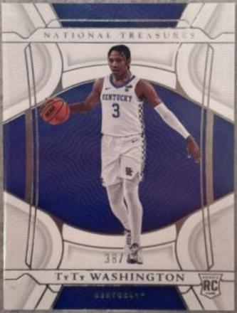 TyTy Washington Jr. #7 Basketball Cards 2022 Panini National Treasures Collegiate