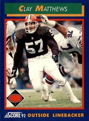 Clay Matthews #49 Football Cards 1992 Panini Score
