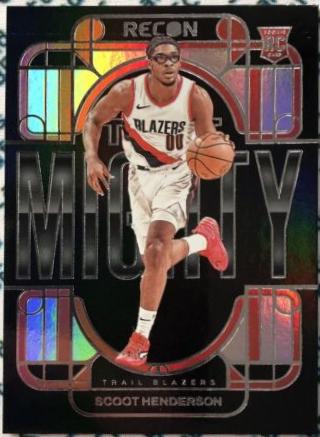 Scoot Henderson #10 Basketball Cards 2023 Panini Recon The Mighty