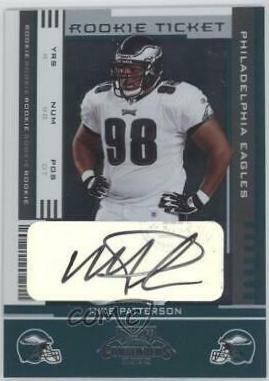 Mike Patterson #191 2005 Playoff Contenders Football
