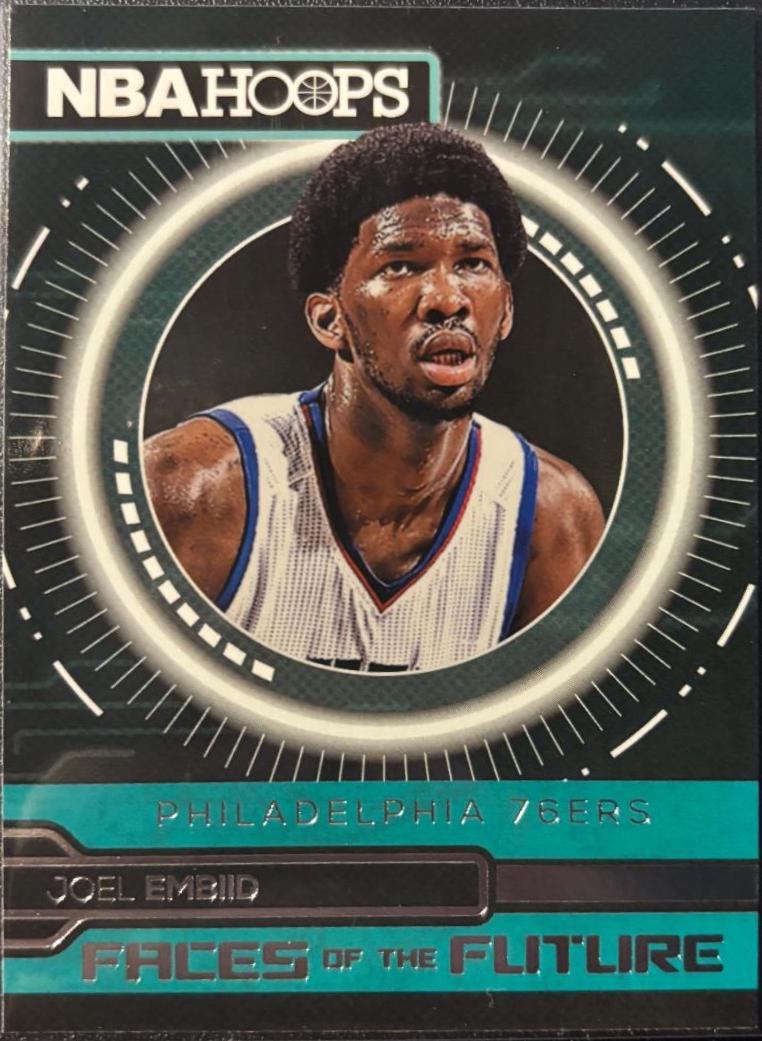 Joel Embiid #9 Basketball Cards 2016 Panini Hoops Faces of the Future