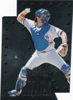 Mike Piazza #7 Baseball Cards 1997 Metal Universe Titanium