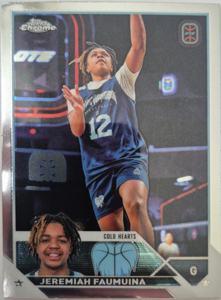 Jeremiah Faumuina #42 2023 Topps Chrome Overtime Elite Basketball