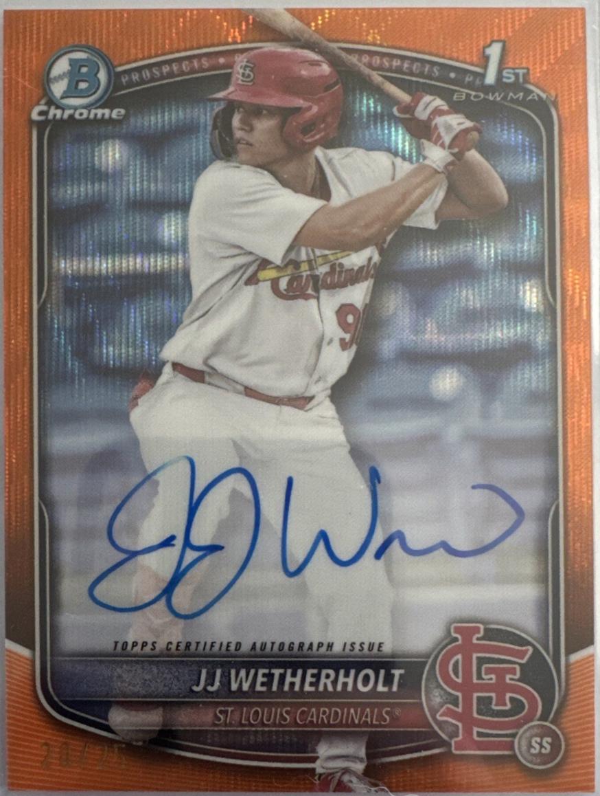 JJ Wetherholt [Orange Shimmer Refractor] #CPA-JW