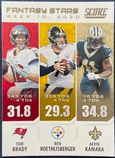 Tom Brady, Ben Roethlisberger, Alvin Kamara
