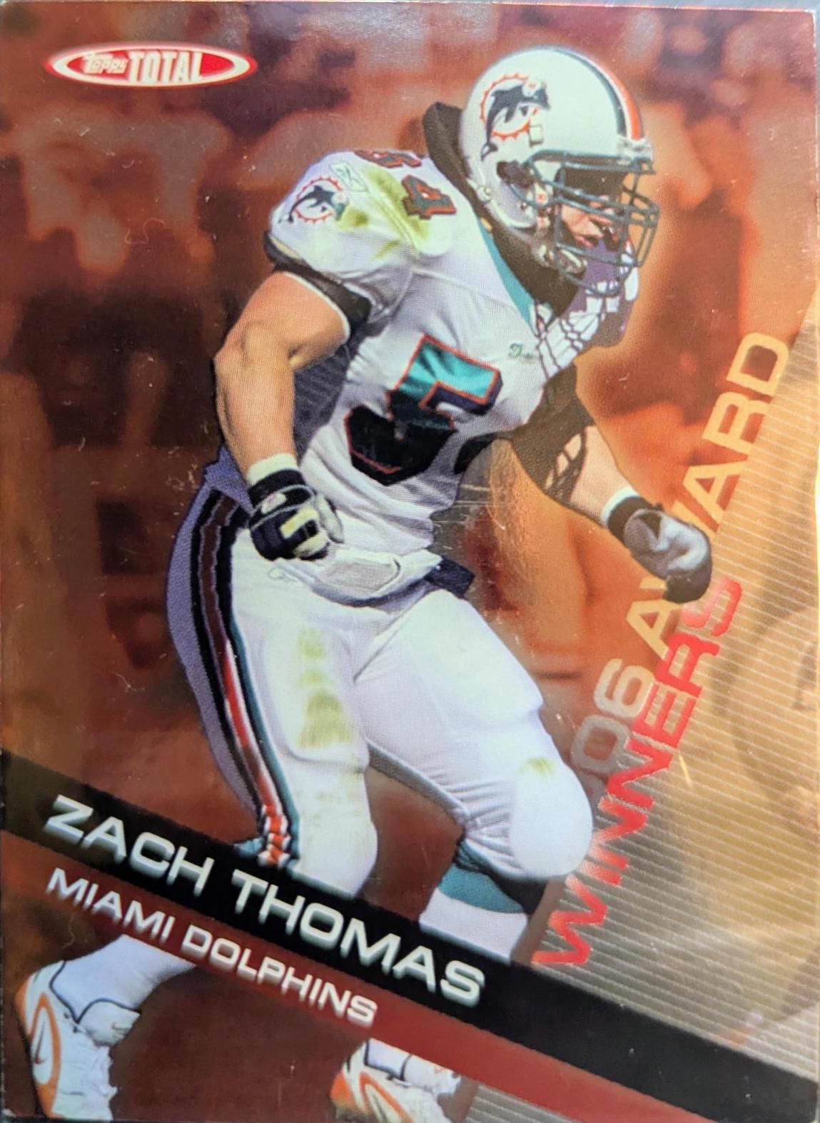 Zach Thomas #AW14 2007 Topps Total Football Award Winners