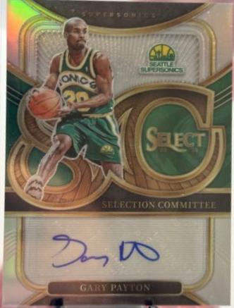 Gary Payton #SCS-PAY Basketball Cards 2023 Panini Select Selection Committee Signature