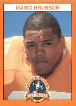 Mario Brunson #95 1990 Tennessee Volunteers Centennial Football