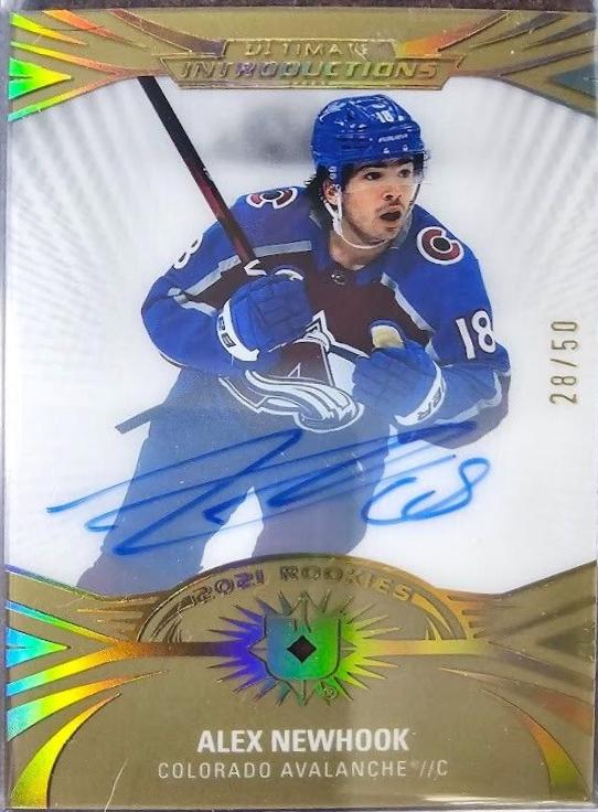 Alex Newhook #UI-87 2021 Ultimate Collection Introductions Autographs Hockey