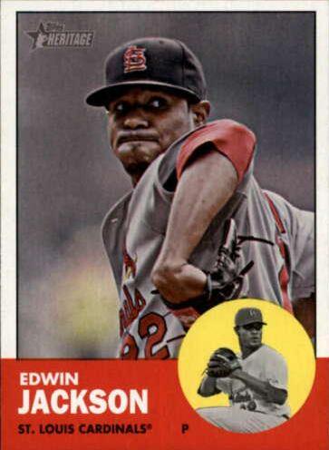 Edwin Jackson #22 Baseball Cards 2012 Topps Heritage