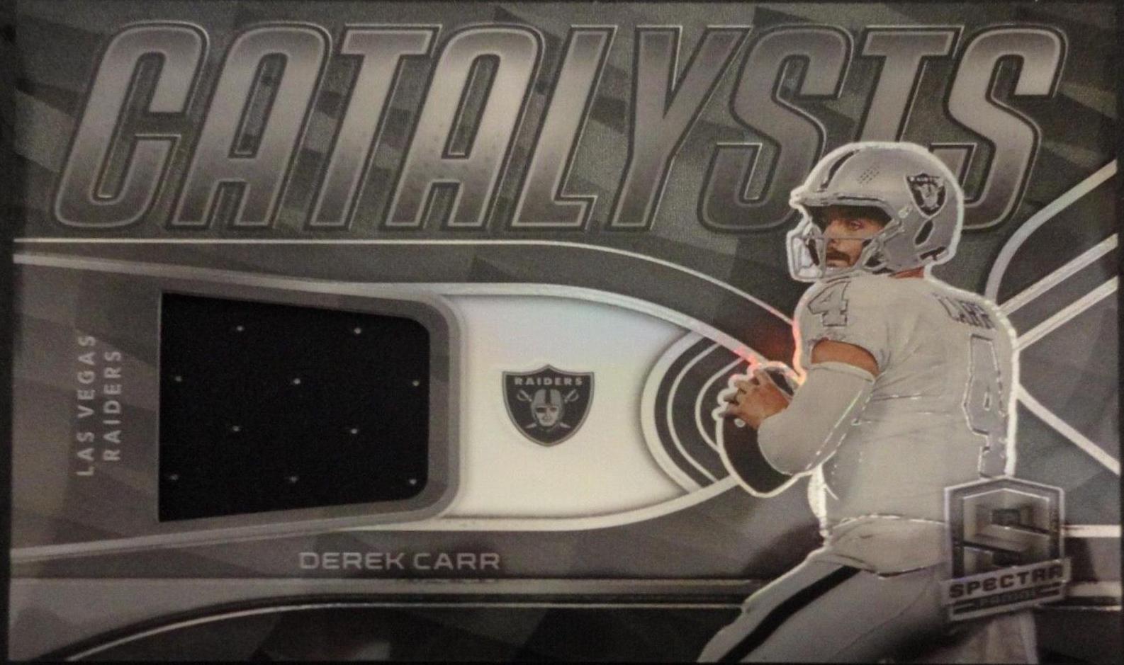 Derek Carr #CAT-DCA Football Cards 2022 Panini Spectra Catalysts