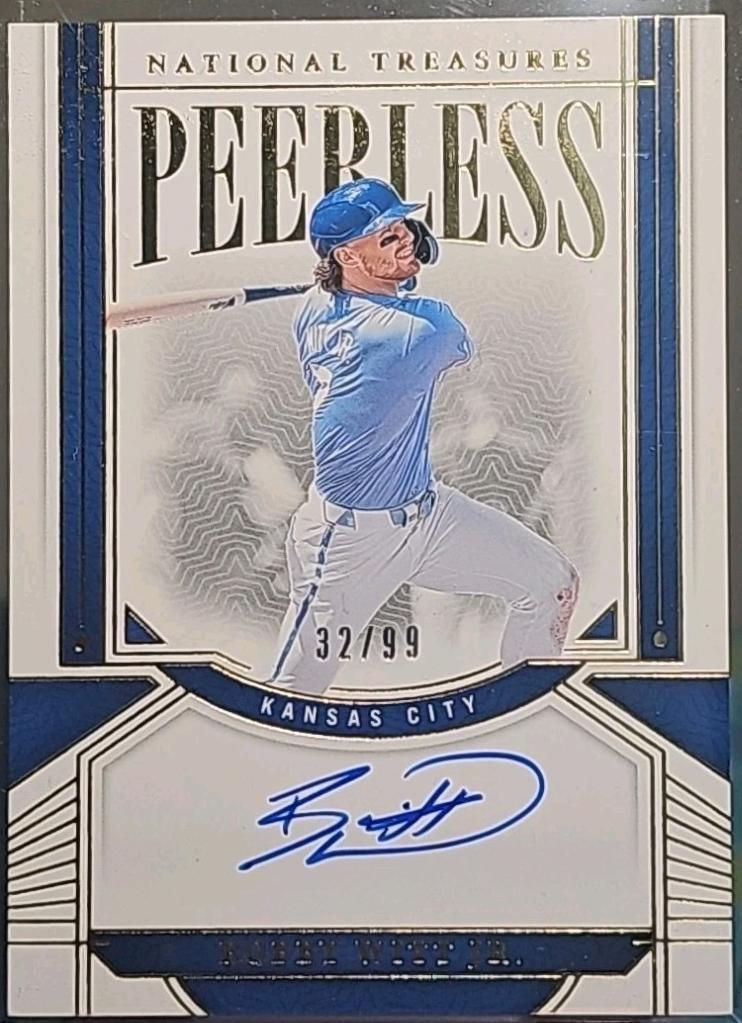 Bobby Witt Jr. #5 Baseball Cards 2024 Panini National Treasures Peerless Signature