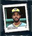 Cecil Cooper Baseball Cards 1983 Fleer Stamps