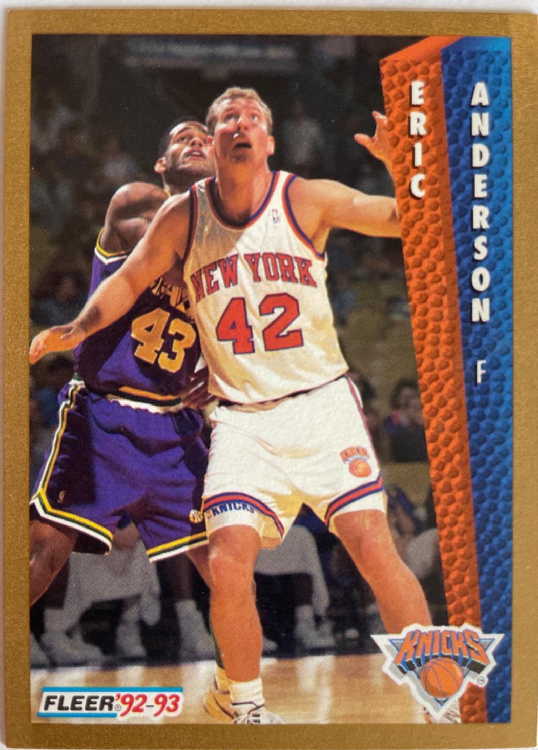 Eric Anderson #392 Basketball Cards 1992 Fleer