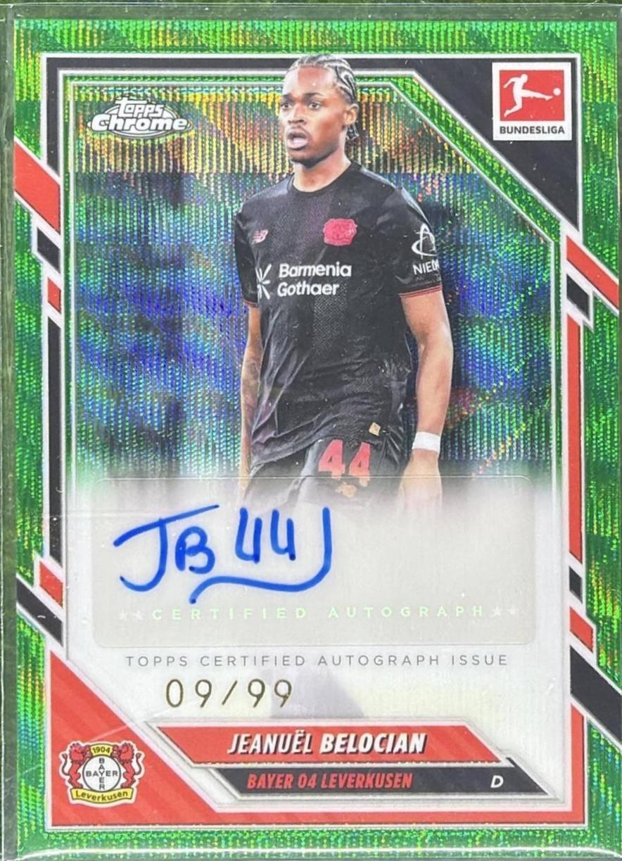 Jeanuel Belocian #BA-JBE 2025 Topps Chrome Bundesliga Autograph Soccer