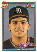 Alex Fernandez #36 Baseball Cards 1991 Topps Cracker Jack Series 2