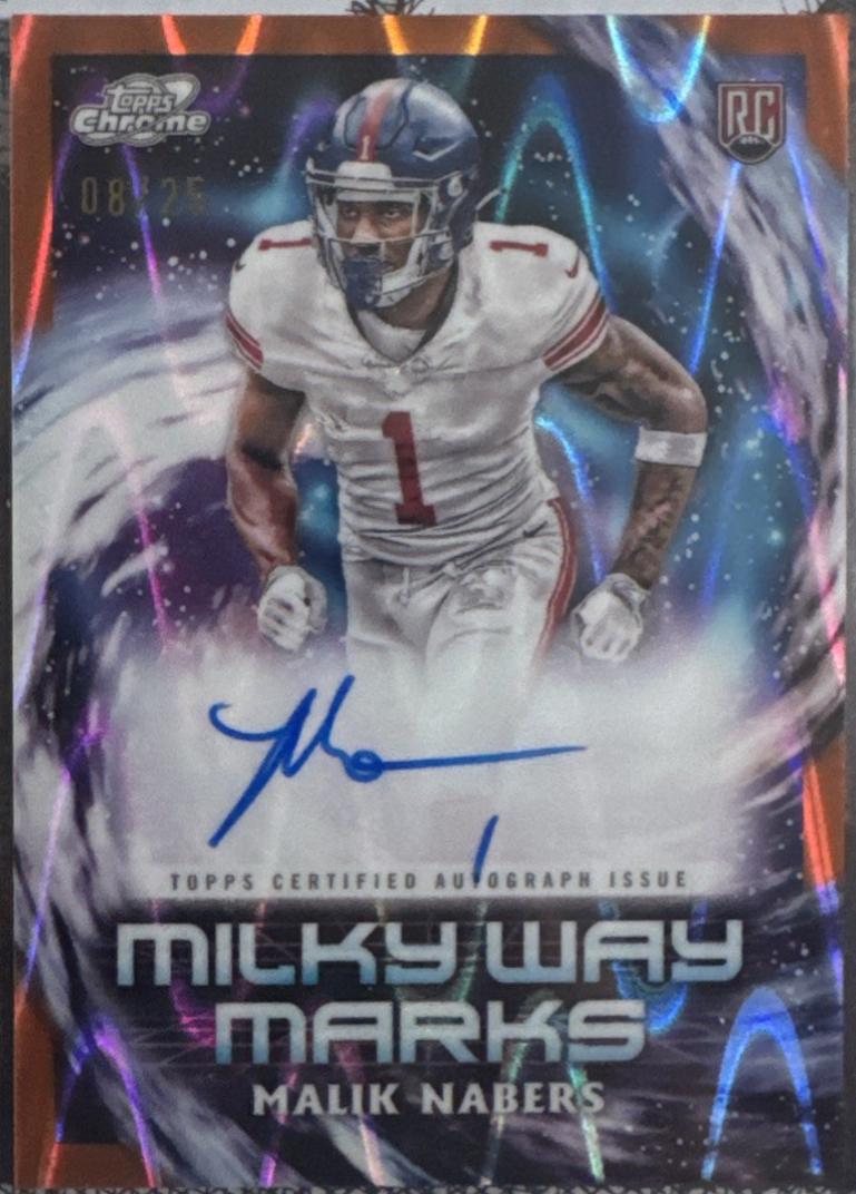 Malik Nabers [Orange Galactic Refractor] #MWM-MN