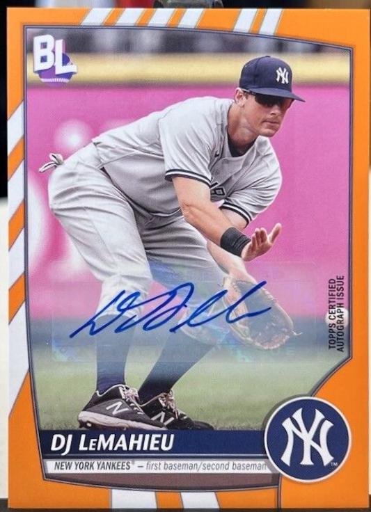 DJ LeMahieu [Electric Orange Autograph] #163