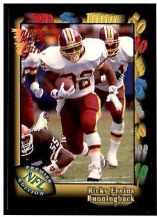 Ricky Ervins #118 Football Cards 1991 Wild Card