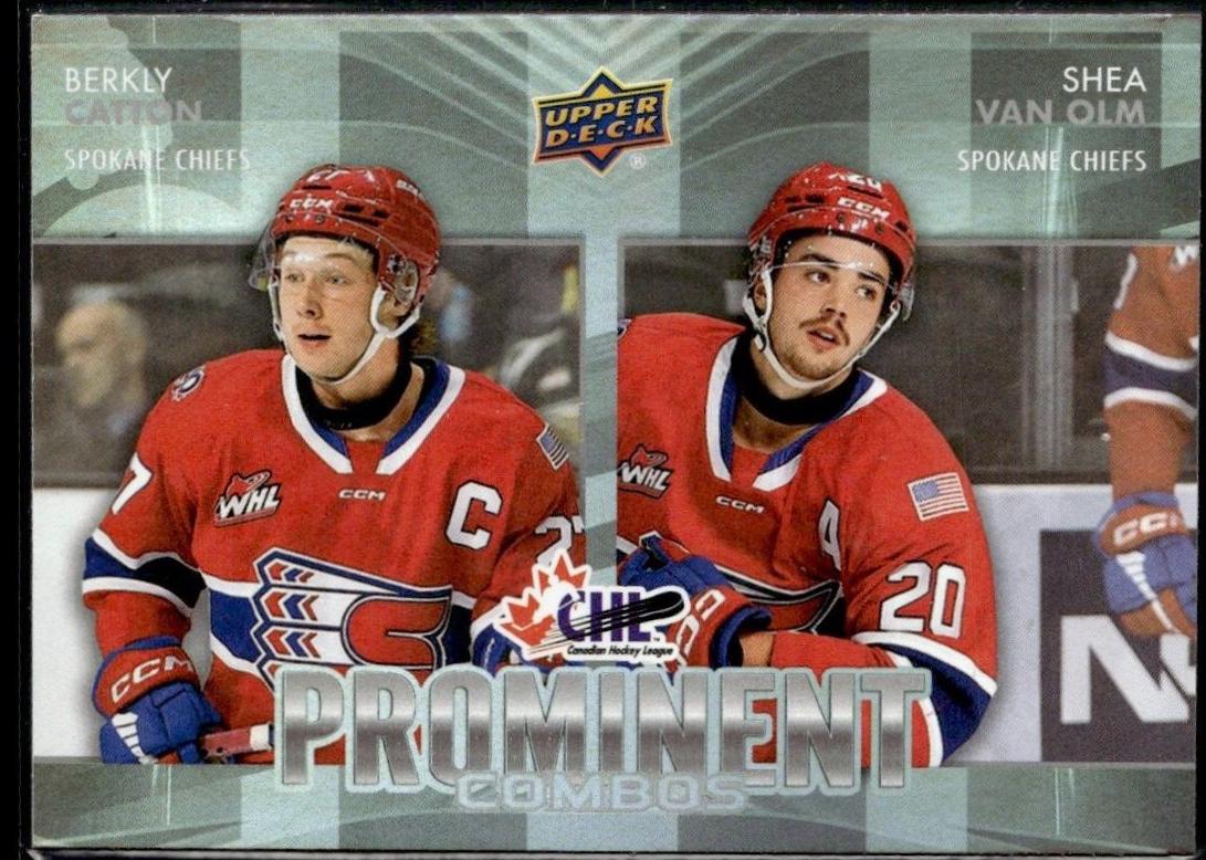 Berkly Catton / Shea Van Olm #PC-16 Hockey Cards 2024 Upper Deck CHL Prominent Combo