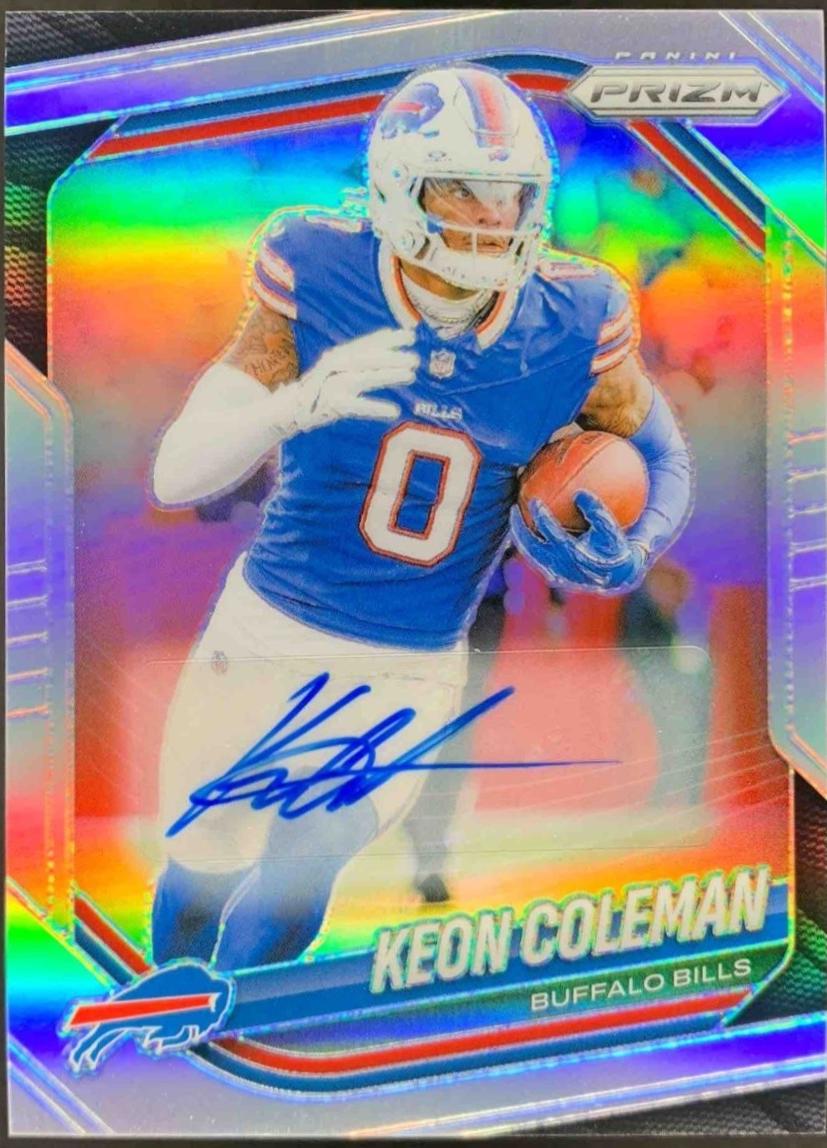 2025 Panini Prizm Keon Coleman [Silver Autograph] #275 card