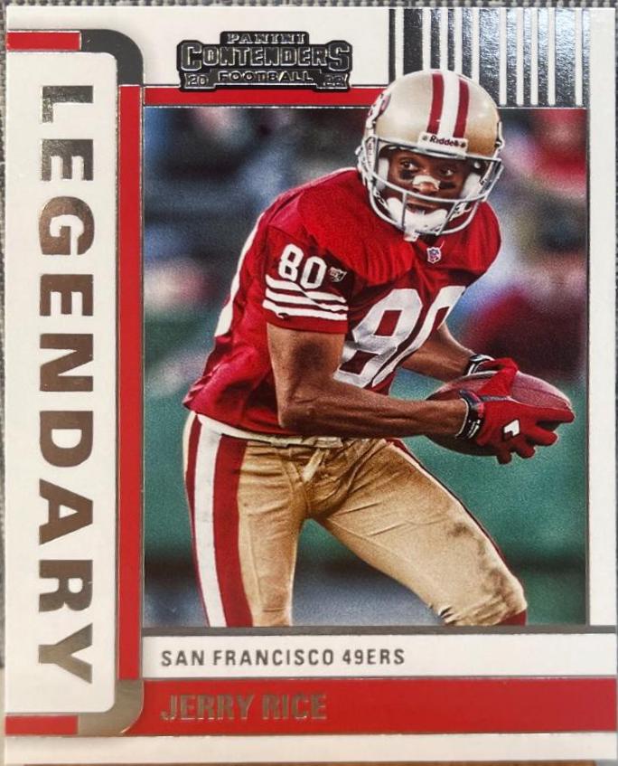 Jerry Rice #LGD-JRI Football Cards 2022 Panini Contenders Legendary