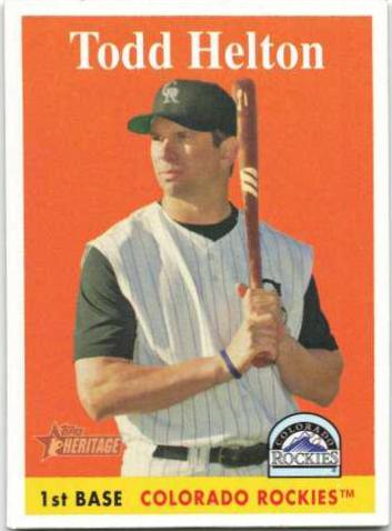 Todd Helton #7 Baseball Cards 2007 Topps Heritage