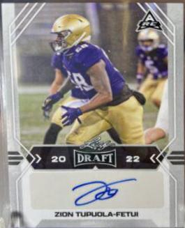 Zion Tupuola Fetui #BA-ZTF Football Cards 2022 Leaf Draft Autographs