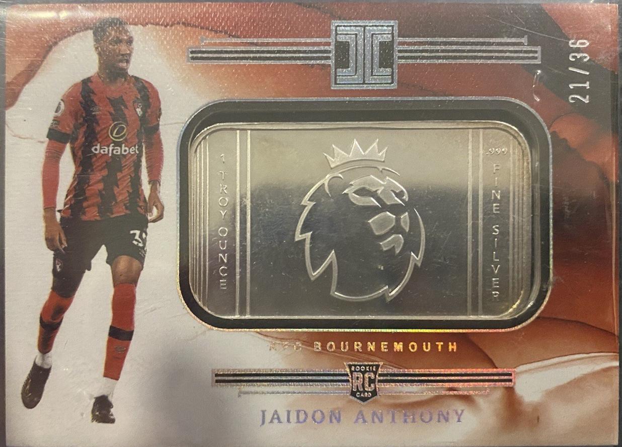 Jaidon Anthony #2 Soccer Cards 2022 Panini Impeccable Premier League Logo Silver