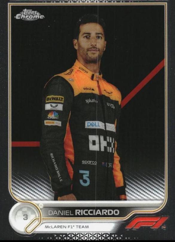 Daniel Ricciardo #37 Racing Cards 2022 Topps Chrome Formula 1