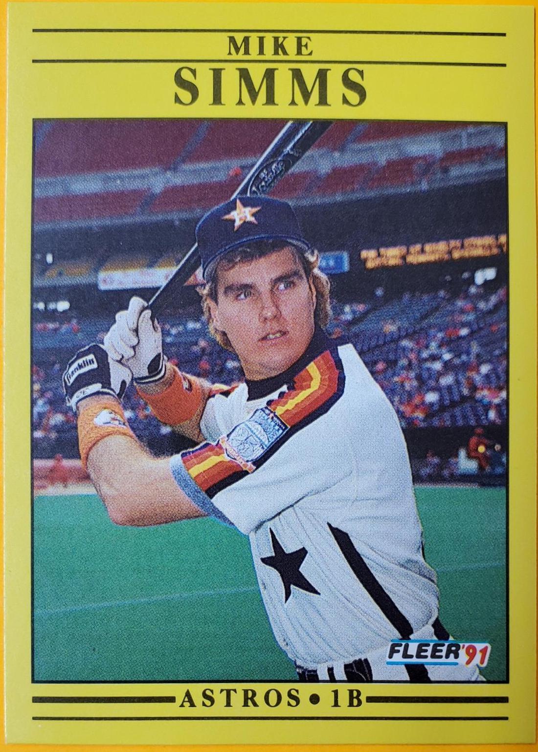 Mike Simms #516 Baseball Cards 1991 Fleer