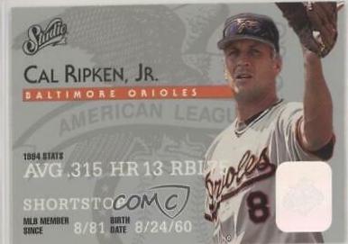 Cal Ripken Jr. #8 Baseball Cards 1995 Studio