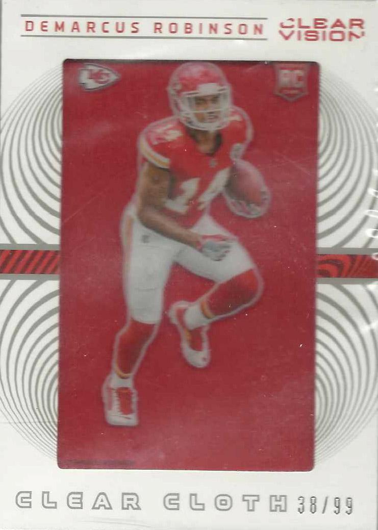 Demarcus Robinson #35 Football Cards 2016 Panini Clear Vision Cloth