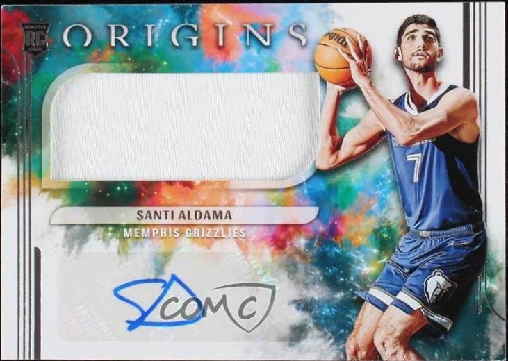 Santi Aldama #JA-ALD 2021-22 Panini Origins Basketball Rookie Jersey Autographs