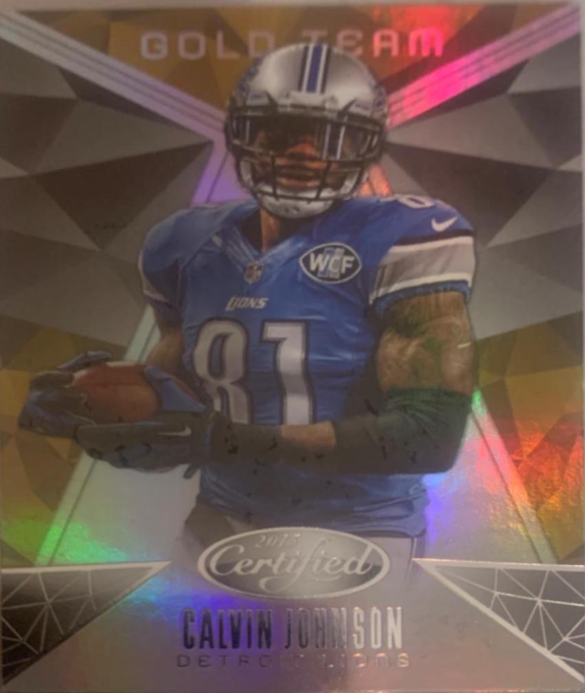 Calvin Johnson #GT4 Football Cards 2015 Panini Certified Gold Team