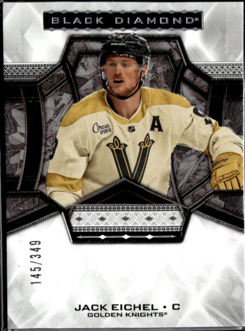 Jack Eichel #BDB-JE 2023 Upper Deck Black Diamond Pure Black Premium Relic Hockey