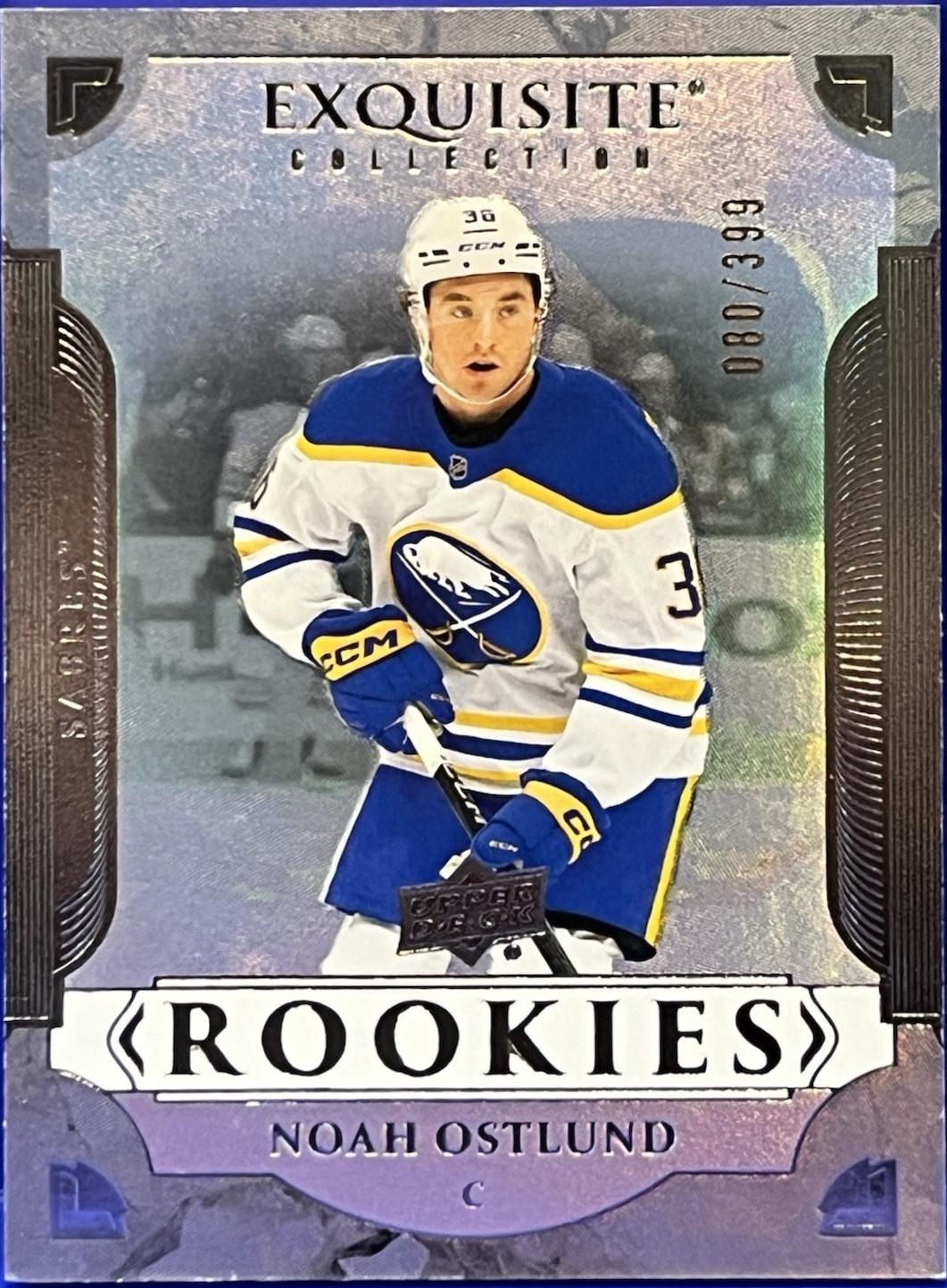 Noah Ostlund #R-NO 2025 Upper Deck Black Diamond Exquisite Collection Rookie Hockey