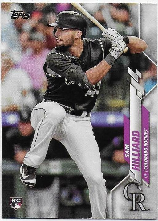 Sam Hilliard #12 Baseball Cards 2020 Topps