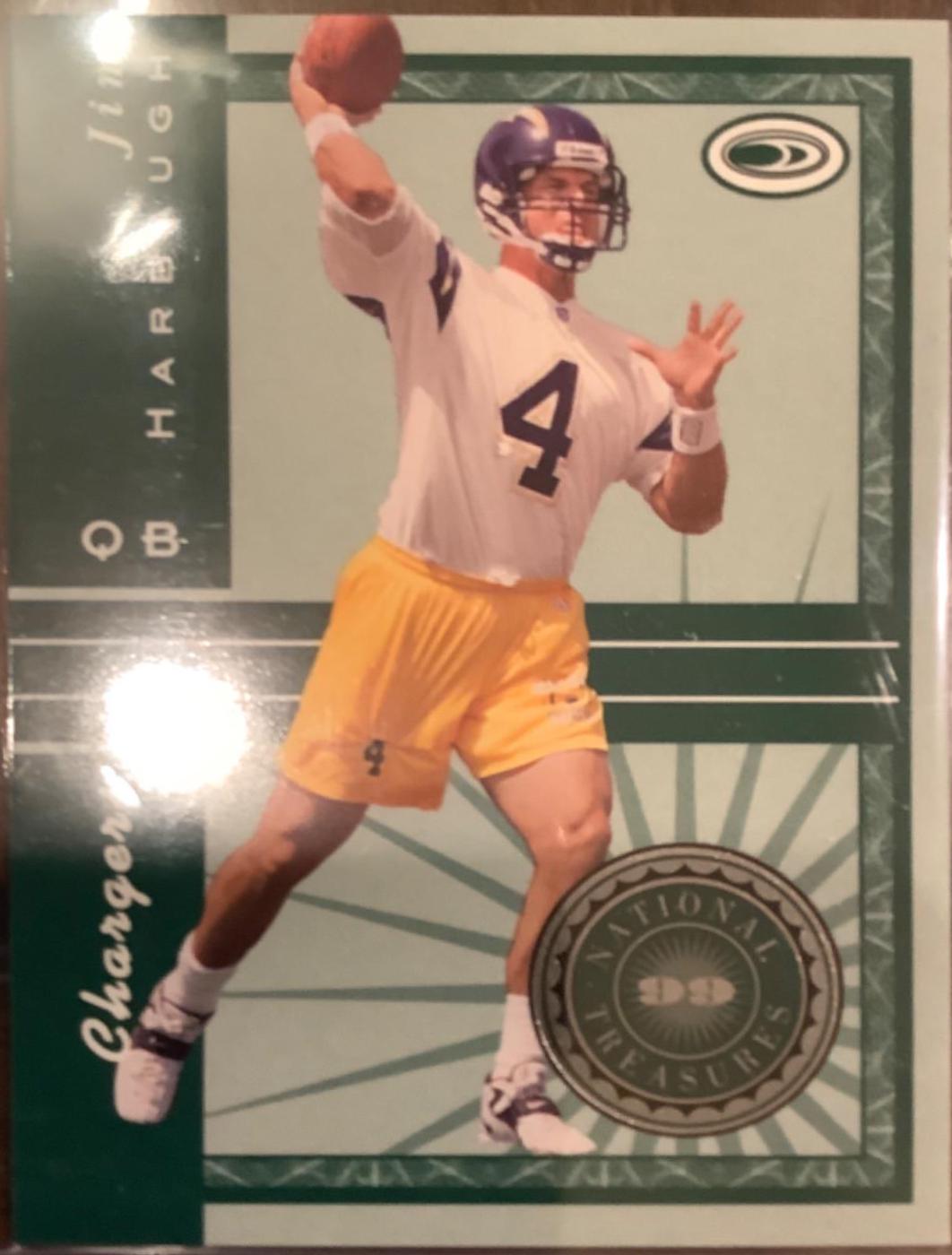 Jim Harbaugh #35 Football Cards 1999 Panini Donruss Preferred National Treasures